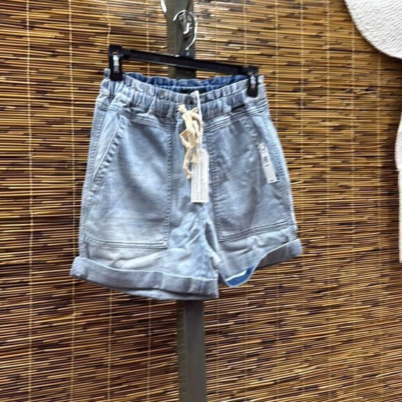 Sanctuary Womens‎ Tourist Drawstring Smocked Denim Shorts Size XXS - Picture 2 of 3